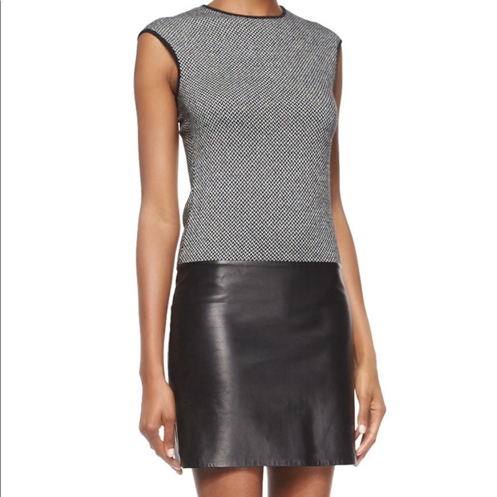 Ralph Lauren Cashmere & Leather Dress